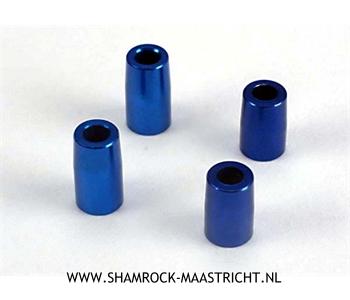 Traxxas Tapered bearing block spacers (blue-anodized, aluminum) (3x6x10.75mm) (2)/(3x6x8.9mm) (2) - TRX4828