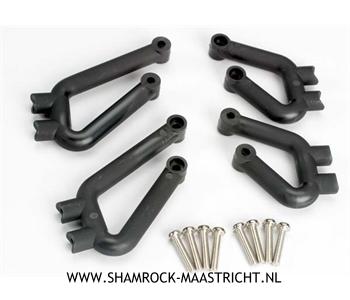 Traxxas Bumper mounts, front (left and right)/ bumper mounts, rear (left and right)/ 3x12m - TRX4936