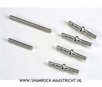 Traxxas Tie rods/ upper camber rods (rear) (24mm turnbuckles) (4)/ d - TRX4841