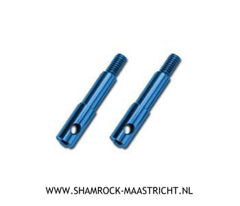 Traxxas  Wheel spindles, front, 7075-T6 aluminum, blue-anodized (left and right) - TRX5537X