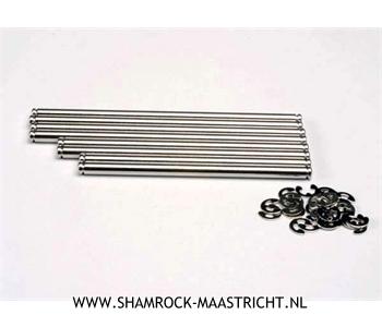 Traxxas Suspension pin set, stainless steel (w/ E-clips) - TRX4939X