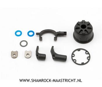 Traxxas Carrier, differential (heavy duty)/ differential fork/ linkage arms (front and rear)/x-ring gaskets (2)/ ring gear gasket/ bushings (2)/ 6.5x10x0.5 TW - TRX5681