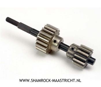 Traxxas Input shaft/ drive gear assembly (18/ 13-tooth top gear) - TRX3993