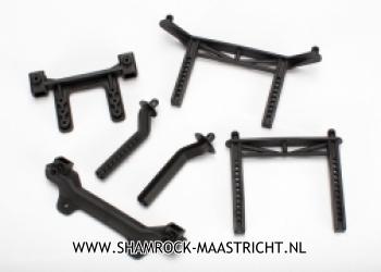 Traxxas Body mounts, front and rear/ body mount posts, front and rear (adjustable)/ 2.5x18mm screw pins (4) - TRX3619