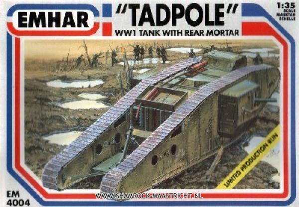Emhar Tadpole WW1 Tank with rear mortar