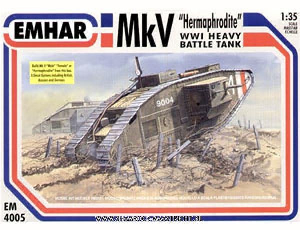 Emhar MkV Hermaphrodite WW1 Heavy battle tank