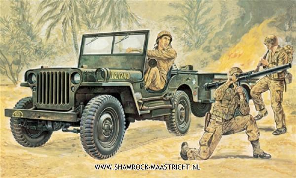 Italeri Willys MB Jeep with trailer