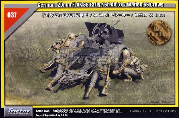Tristar German 20mm FLAK 38Early / Sd.Ah.51 / Waffen SS Crews