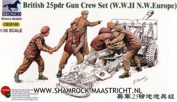 Bronco British 25pdr Gun Crew Set (W.W. II N.W. Europe)
