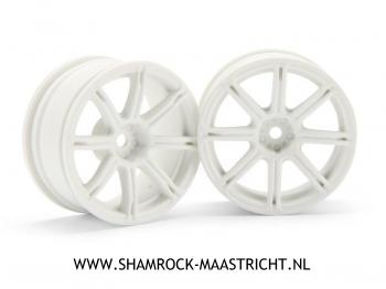 Hpi Work Emotion XC8 Wheel 26mm White (3mm Offset)