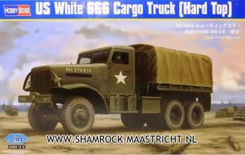 HobbyBoss US White 666 Cargo Truck Hard Top
