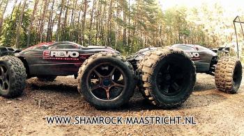 Proline Trencher X 3.8 tyres Mounted on Desperado black 1/2 Offset