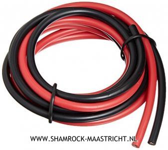 Shamrock Siliconen Kabel 1.5qmm rood/zwart