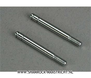 Traxxas Shock shafts, steel, chrome finish (29mm) (front) (2) - TRX4261