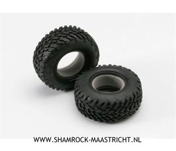Traxxas  Tires, off-road racing, SCT dual profile 4.3x1.7- 2.2/3.0inch (2)/ foam inserts (2) - TRX5871