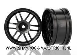 Traxxas Wheels, Rally (black) (2) - TRX7371X