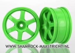 Traxxas Wheels, Volk Racing TE37 (green) (2) - TRX7374A