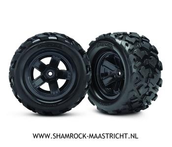 Traxxas Tires & wheels, assembled, glued (Teton 5-spoke wheels, Teton tires) (2) - TRX7672