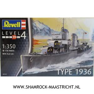Revell German Destroyer Type 1936 1/350
