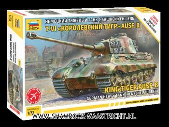 Zvezda King Tiger Ausf. B German Heavy Tank (Henschel Turret) 1/72 Snap Fit