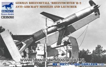 Bronco German Rheinmetall Rheintochter R-2 Anti-Aircraft Missiles and Launcher 1/35