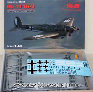 Icm He 111H-3 WWII German Bomber 1/48