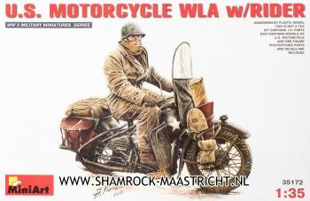 MiniArt U.S. Motorcycle WLA w/Rider 1/35