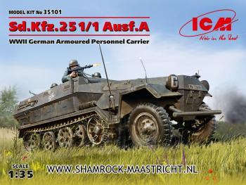ICM Sd.Kfz.251/1 Ausf.A, WWII German Armoured Personnel Carrier 1/35