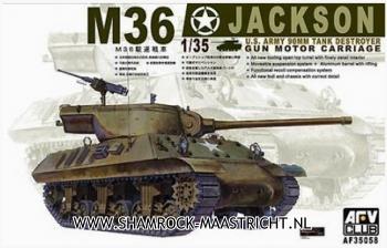 Afv Club M36 Jackson U.S. Army 90mm Tank Destroyer Gun Motor Carriage 1/35