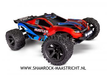 Traxxas Rustler 4X4 TQ 2.4GHz LED 1/10 Scale High-Performance 4WD Brushed Stadium Truck