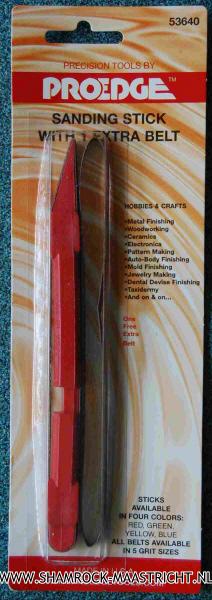 Proedge Sanding Stick + Extra Belt rood (grof)
