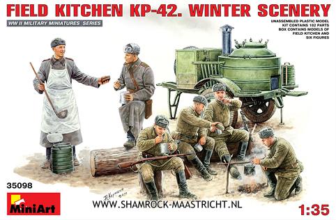 MiniArt Field Kitchen KP-42. Winter Scenery