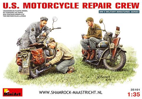 MiniArt U.S. Motorcycle Repair Crew