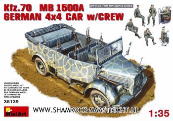 Miniart Kfz.70 MB 1500A German 4x4 Car with Crew