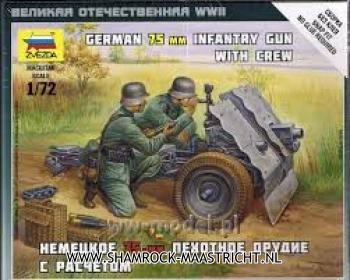 Zvezda German 75mm Infantry Gun with Crew