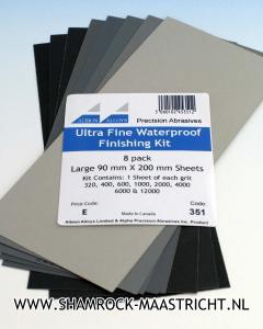 Albion Alloys Ultra Fine Waterproof Finishing Kit super fijn schuurpapier