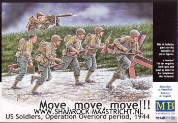 Master Box Ltd Move, Move, Move !!!, Us soldiers,Operation Overlord period, 1944