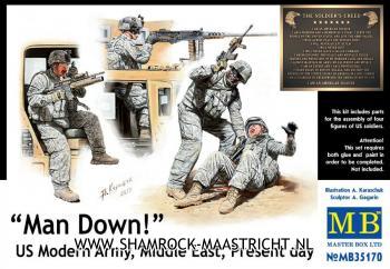 Master Box Ltd Man Down Us Modern Army Middle East, Present Day