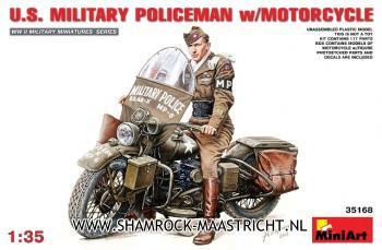 Miniart U.S. Military Policeman W/Motorcycle