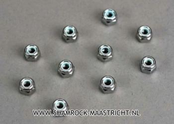 Traxxas Nuts, 4mm nylon locking (10) - 1747