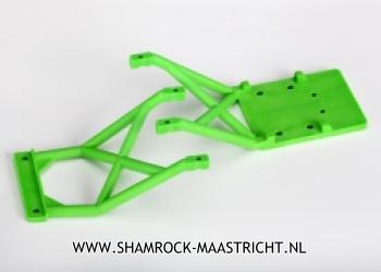 Traxxas Skid plates, front & rear (green) - 3623A