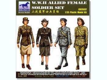 Bronco WWII Allied Female Soldier Set 1/35
