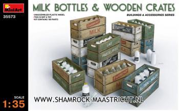 Miniart Milk Bottels & Wooden Crates 1/35