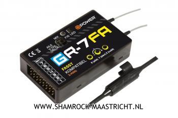 D-Power GR-7FA 2.4GHz ontvanger met 3X Gyro FASST compatibel