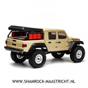 Axial  SCX24 Jeep JT Gladiator 4WD Rock Crawler Brushed RTR, Beige of Blauw 1/24