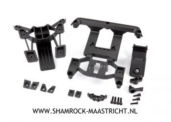 Traxxas  Body mounts, front & rear/ 3x12mm CS (4)/ 3x12mm shoulder screw (2)/ 3x10mm flat-head machine screw (6)/ 3x12mm BCS (1)