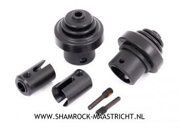 Traxxas  Drive cup, front or rear (hardened steel) (for differential pinion gear)/ driveshaft boots (2)/ boot retainers (2)