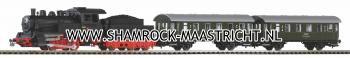 Piko Starter Set Passenger Train with Steam loco PKP, PIKO A-Track w. Railbed H0