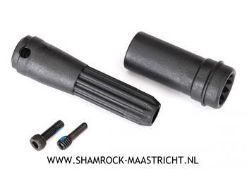 Traxxas Driveshafts, center front/ 4mm screw pin (1)/ 3x10 CS (1)