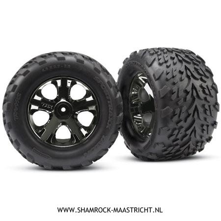 Traxxas All-Star Black Chrome Wheels with Tires Front